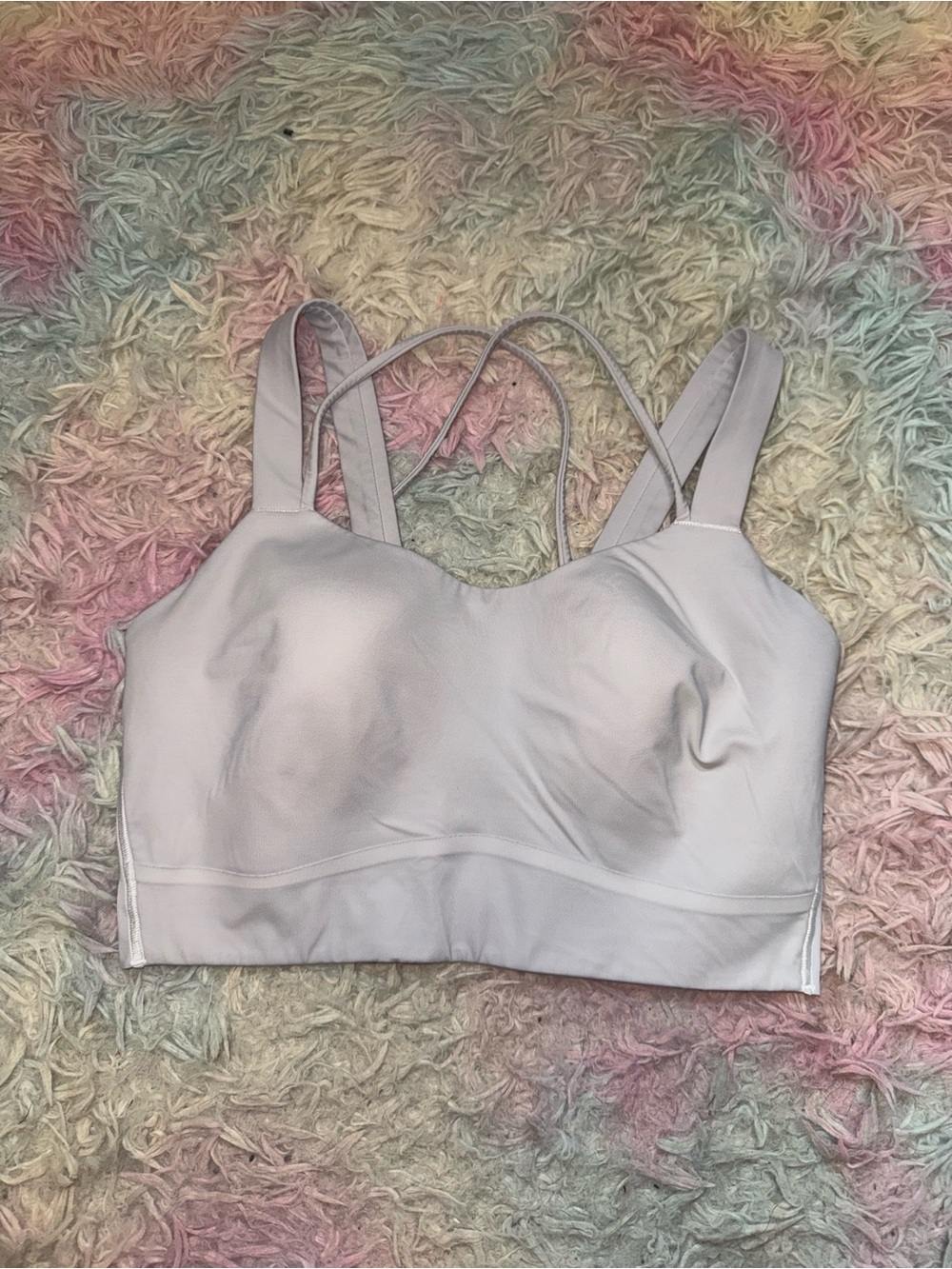 Lululemon Like a Cloud Longline Bra Light Support,
D/DD Cup -8 - white/ bone